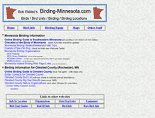 Tablet Screenshot of birding-minnesota.com